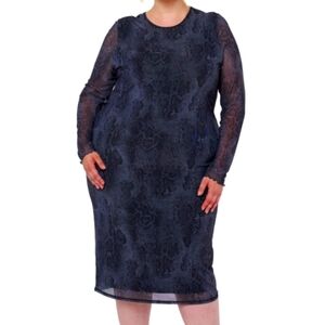 Chic Snake Print Midi Dress